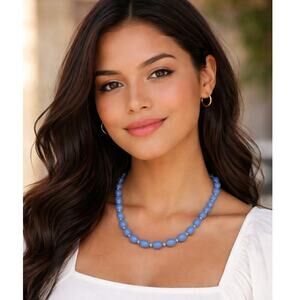 Vintage Sky Blue Beaded Necklace 24” Long Single Strand Mid Century – Hey Viv